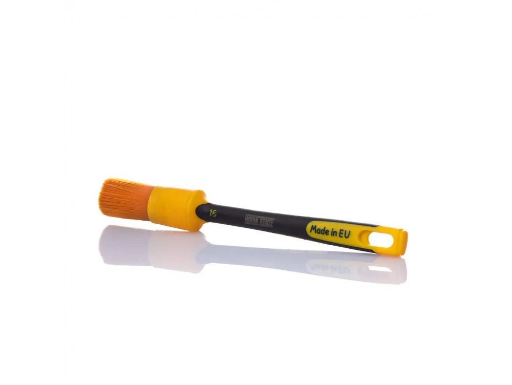 М'який пензлик для детейлінгу з прогумованою ручкою - Work Stuff Detailing Brush Rubber Albino Orange 30mm -
