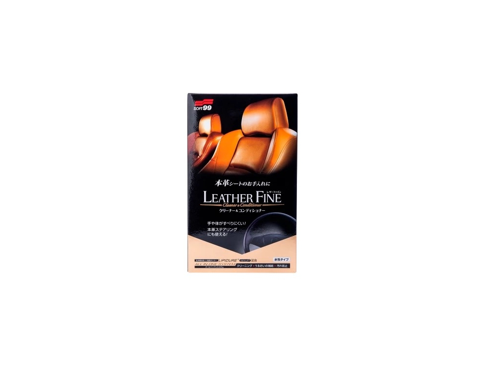 Засіб для очищення та кондиціювання шкіри в салоні авто Soft99 Leather Fine Cleaner & Conditioner -