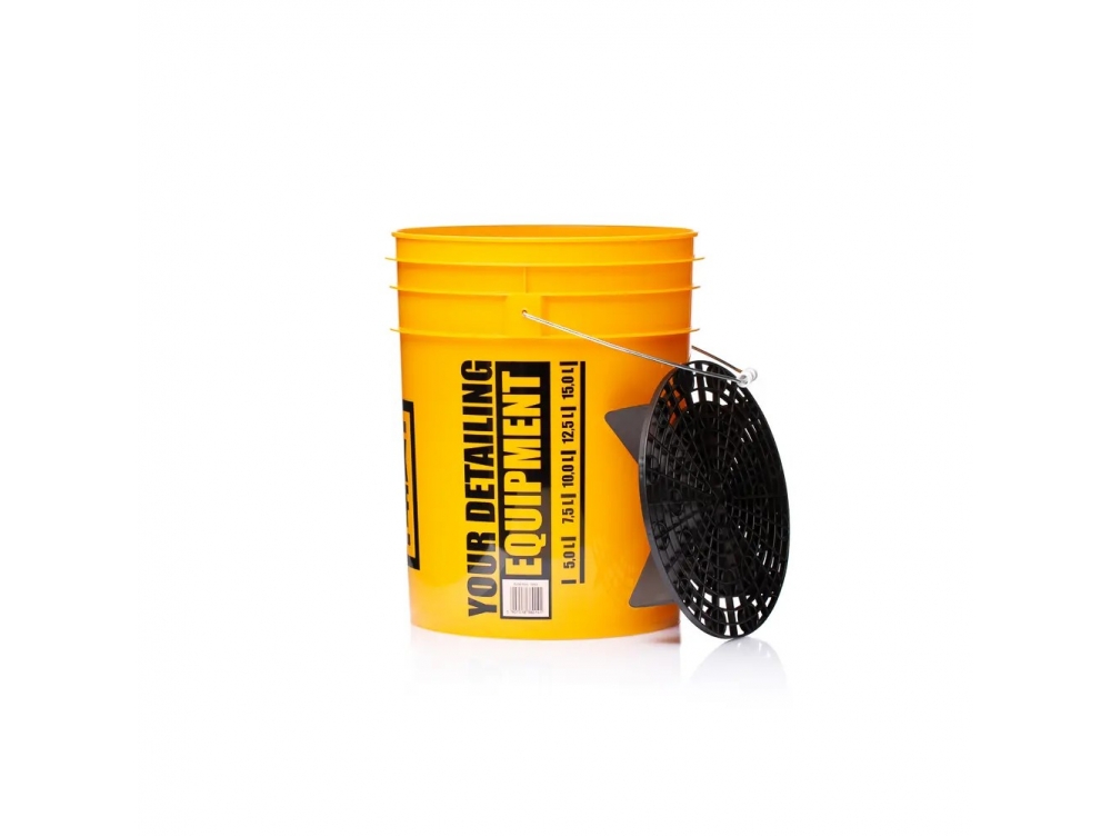 Відро та брудотримач для миття автомобіля - Work Stuff Detailing Bucket Yellow & Separator -