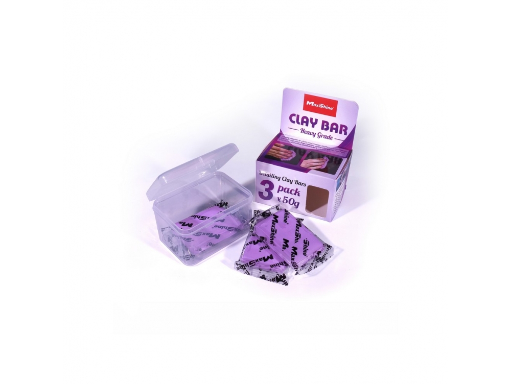 Набор фиолетовой синтетической глины очистителя - MaxShine Detailing Clay Bar Heavy Cut