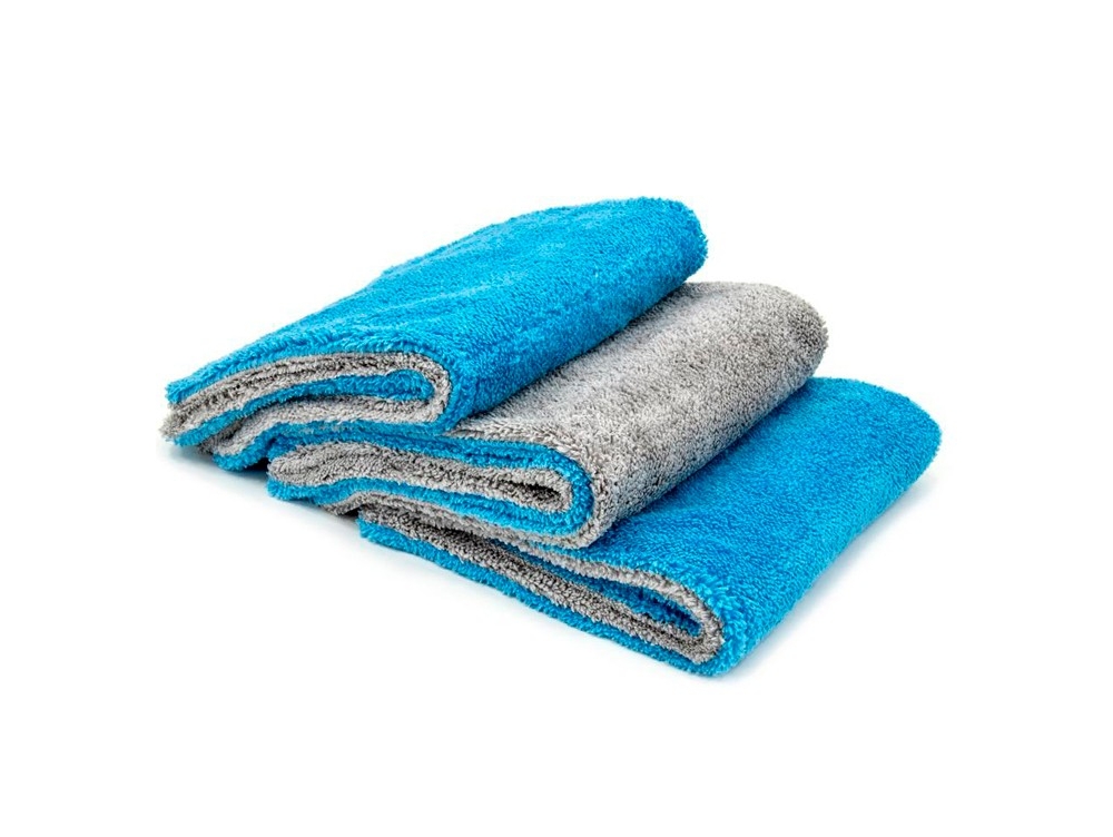 Микрофибровое полотенце двухстороннее - Autofiber Royal Gray-Blue
