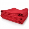 Вафельний рушник для скла червоний -