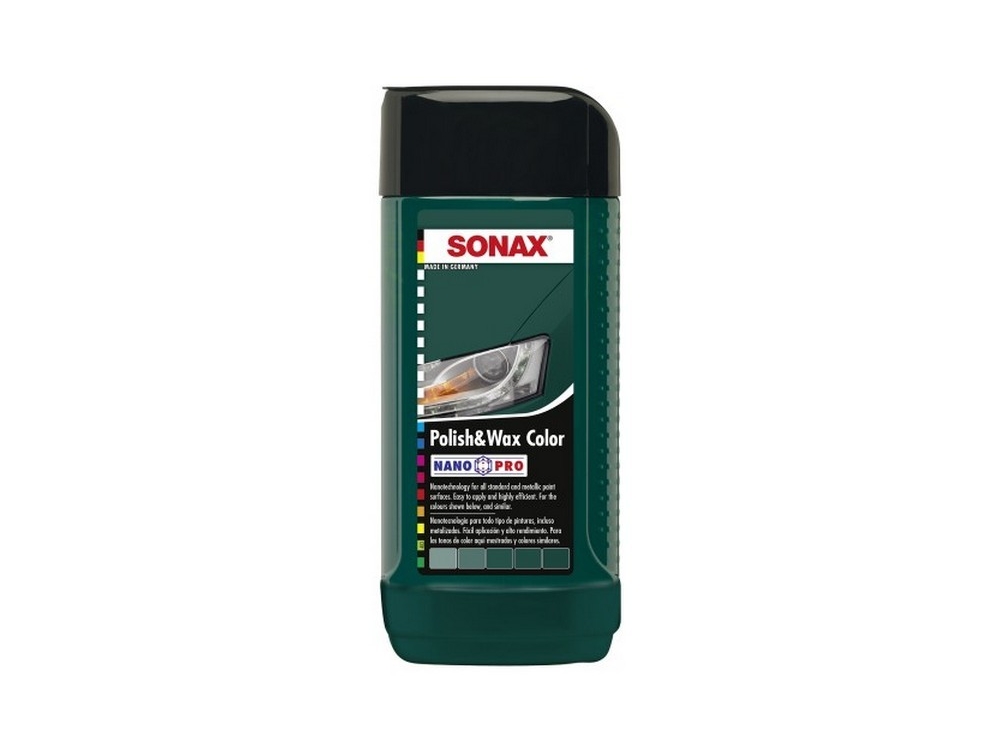 Цветообогащающий полироль с воском Sonax NanoPro — для Зеленых Авто 250 ml